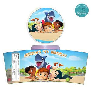 Sharkdog Cotton Candy Label Template To Print At Home Instant Download