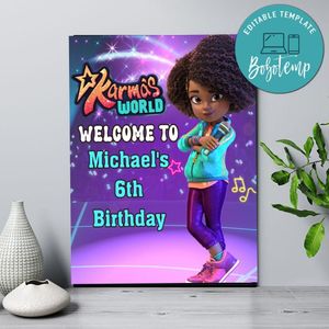 Karma's World Birthday Welcome Sign Digital File Printable Instant Download