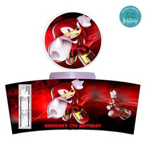 Knuckles Cotton Candy Label Template To Print At Home Instant Download