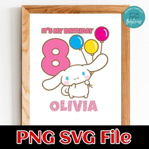 Cinnamoroll Birthday Girl Customer request PNG file template