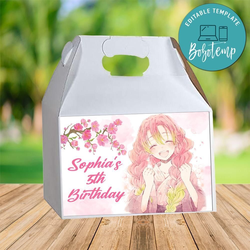 Mitsuri Gable Box Digital File Printable Instant Download