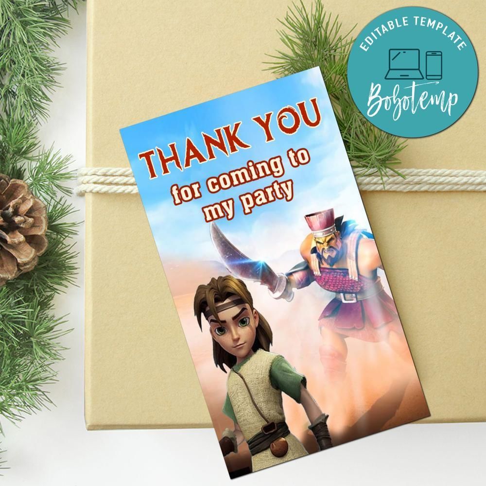 A Giant Adventure Thank You Tag Customizable Template To Print At Home Instant Download