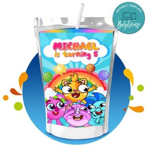 Baby Zoo Capri Sun Birthday Labels Digital File Printable Instant Download