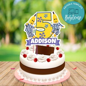 Bananas In Pyjamas Cake Topper Template Printable Instant Download