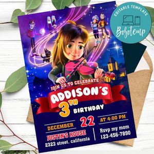 My Freaky Family Invitation Customizable Template to Print at Home Instant Download