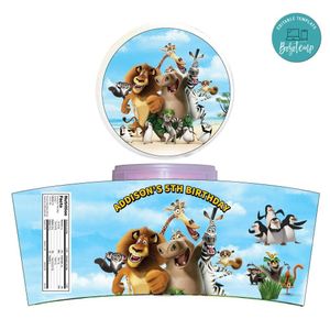 Madagascar Cotton Candy Label Template To Print At Home Instant Download