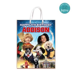 Pup Academy Gift Bag Label Template Printable Instant Download