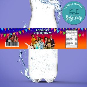 Family Reunion Birthday Water Bottle Label Template To Print At Home Instant Download