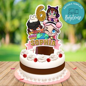 Avatar World Cake Topper Template Printable Instant Download