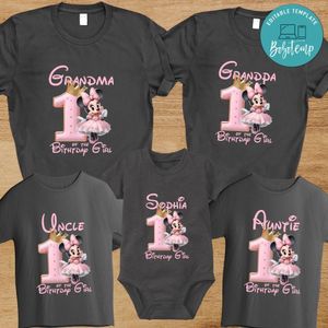 Minnie Birthday Girl Family Birthday Party PNG file template