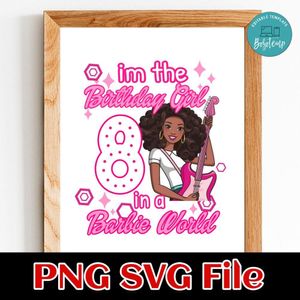 Barbie Birthday Party Customer request PNG file template