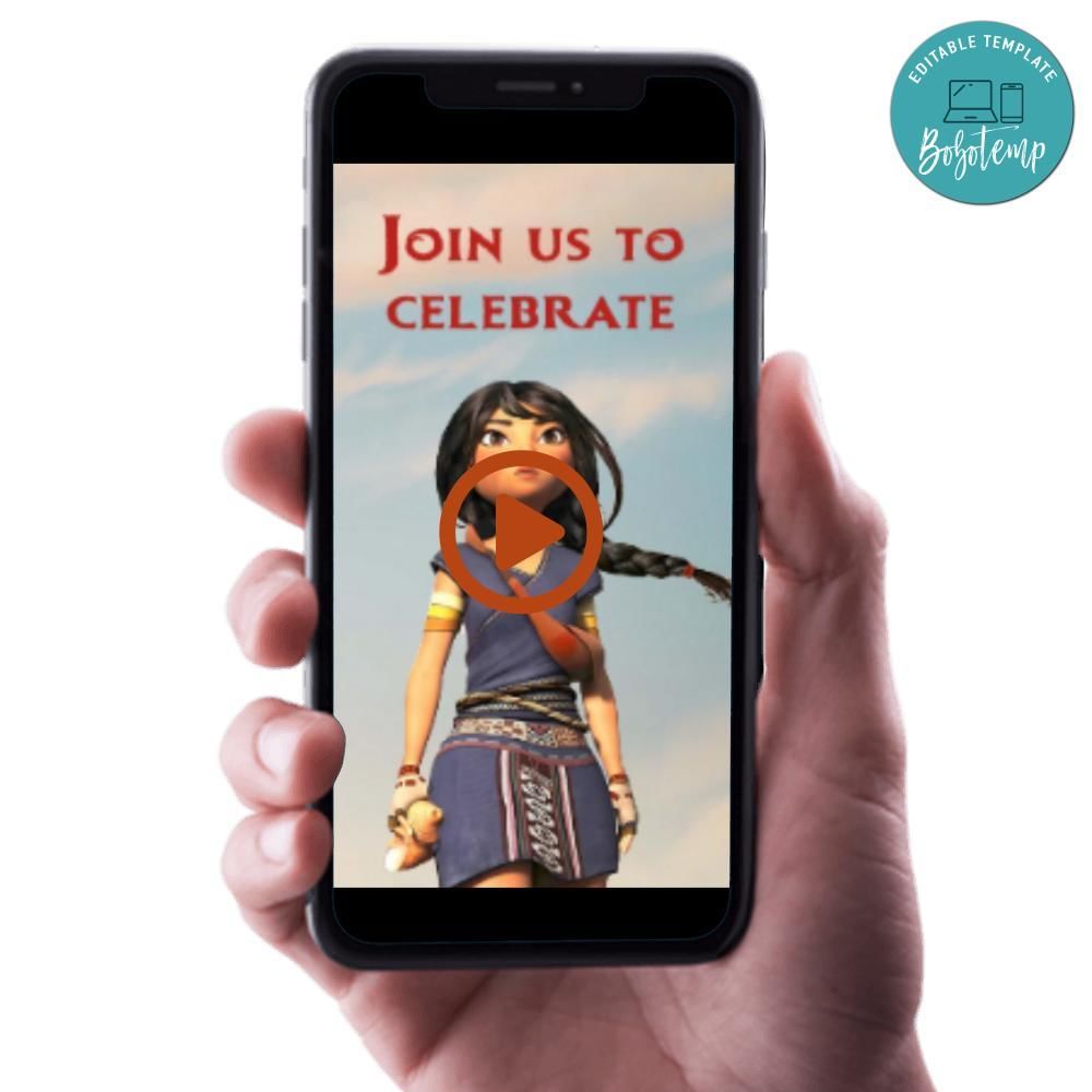 Kayara Birthday Video Invitation Digital Template Customizable Instant Download