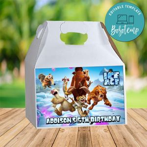 Ice Age Gable Box Digital File Printable Instant Download