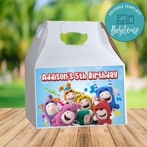Oddbods Gable Box Digital File Printable Instant Download