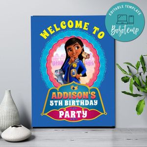 Mira Royal Detective Birthday Welcome Sign Digital File Printable Instant Download