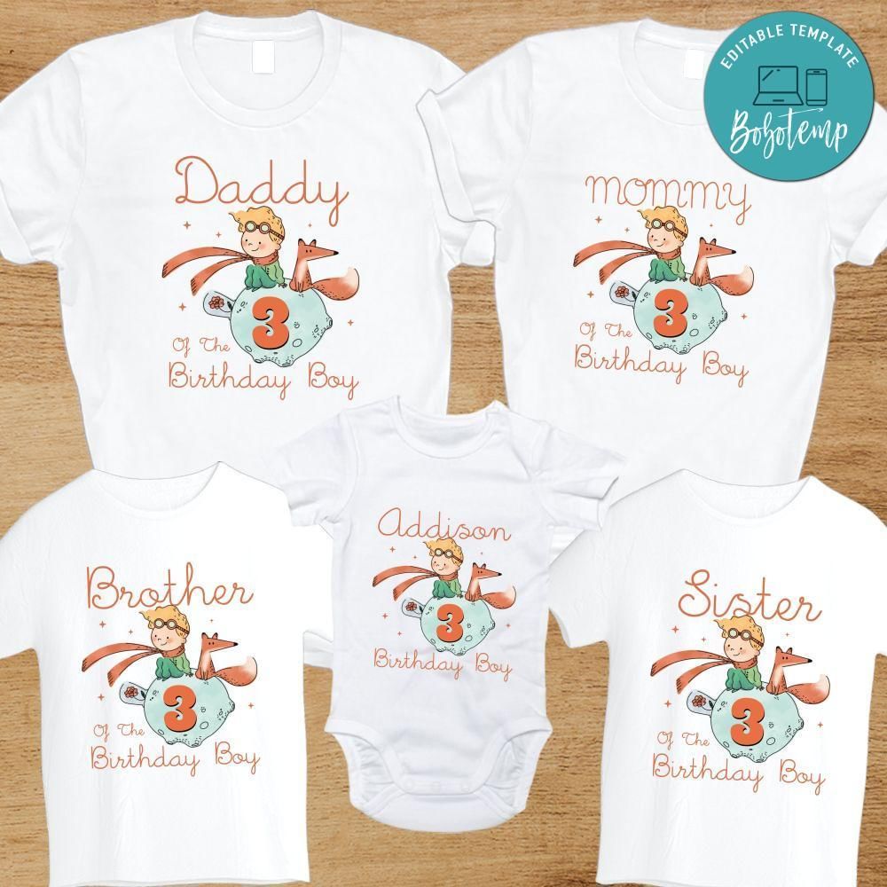 El principito Family Birthday Party PNG file template