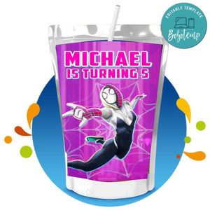 Gwen Capri Sun Birthday Labels Digital File Printable Instant Download