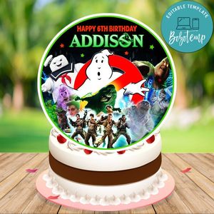 Ghostbusters Cake Topper Template Printable Instant Download