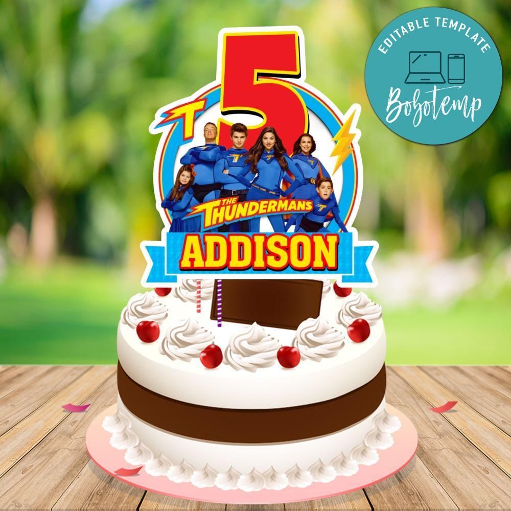 Thundermans Cake Topper Template Printable Instant Download