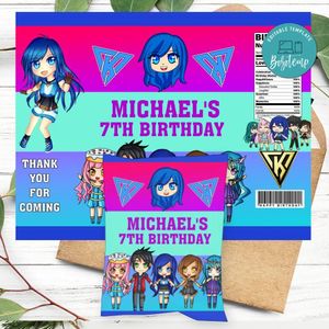 Itsfunneh Birthday Chip Bag Digital File Printable Instant Download