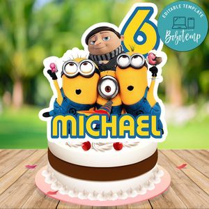 Minions Cake Topper Template Printable Instant Download