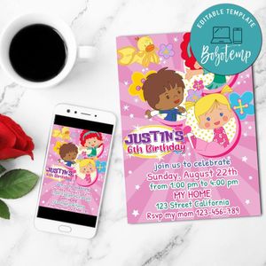 Chloe's Closet Mobile Invite Customizable Template Instant Download