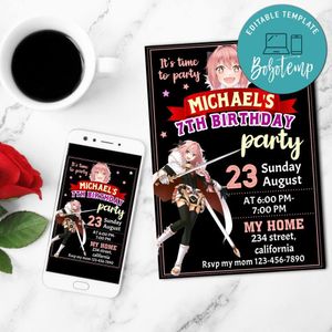 Fate Apocrypha Astolfo Birthday Flyer Customizable Template to Print at Home Instant Download