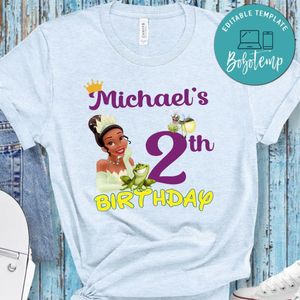 Princess Tiana Birthday Girl PNG file template