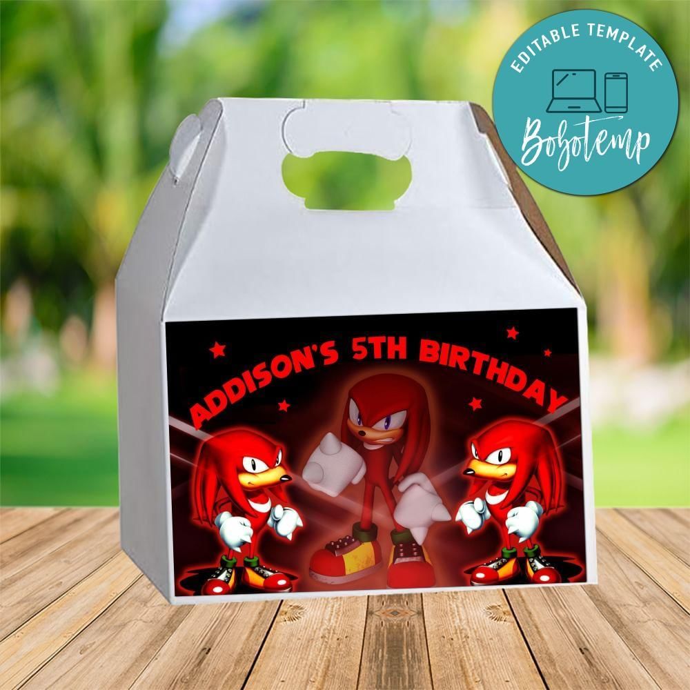 Knuckles Gable Box Digital File Printable Instant Download