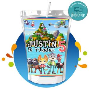 Creature Cases Capri Sun Birthday Labels Digital File Printable Instant Download