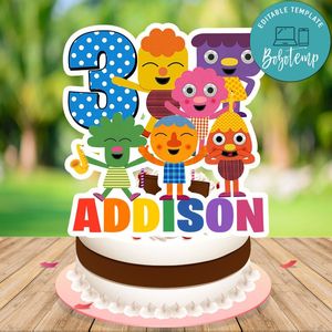 Noodle & pals Cake Topper Template Printable Instant Download