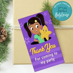 Nina's World Thank You Tag Customizable Template To Print At Home Instant Download