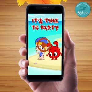 Morphle Birthday Video Invitation Digital Template Customizable Instant Download