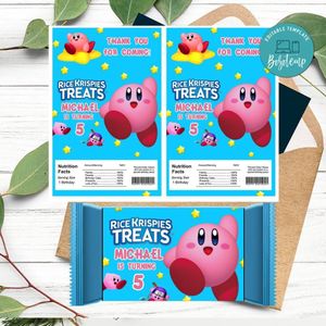 Kirby Rice Krispies Treats Template Printable Instant Download
