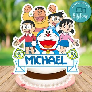 Doraemon Cake Topper Template Printable Instant Download