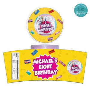 Surprise Mini Brands Cotton Candy Label Template To Print At Home Instant Download