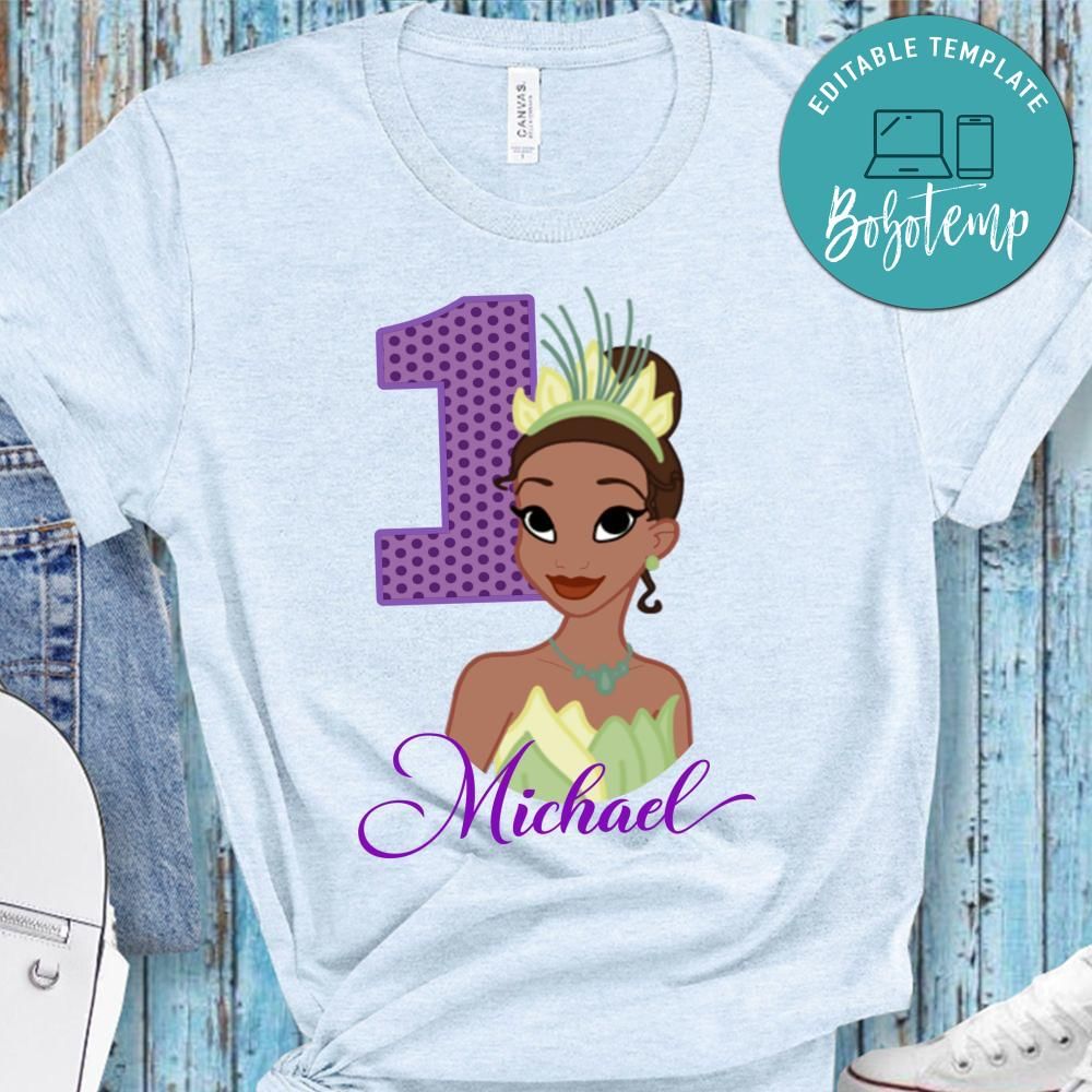 Princess Tiana Birthday Girl Party T-Shirt Bobotemp