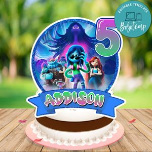 Teenage Kraken Cake Topper Template Printable Instant Download