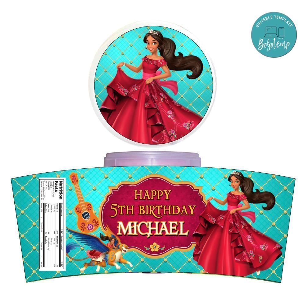 Elena Of Avalor Cotton Candy Label Template To Print At Home Instant Download