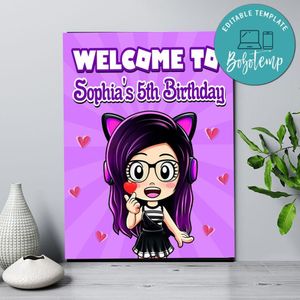 Kori Juega Birthday Welcome Sign Digital File Printable Instant Download