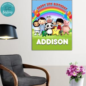 Little Baby Bum Birthday Poster Digital File Printable Instant Download