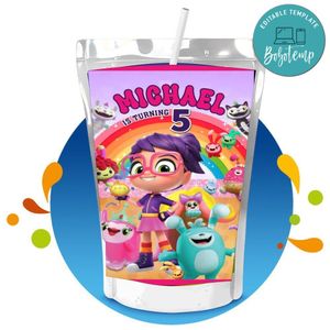 Abby Hatcher Capri Sun Birthday Labels Digital File Printable Instant Download