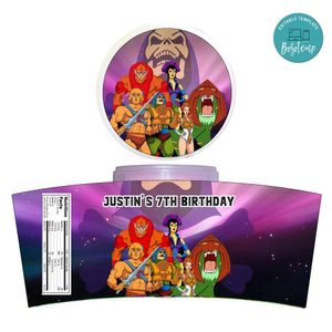 He-man Cotton Candy Label Template To Print At Home Instant Download