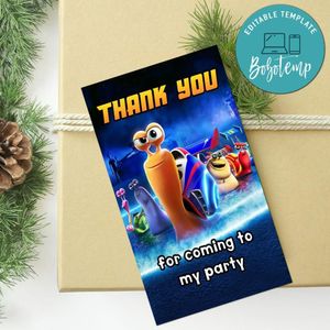 Turbo Racing Team Thank You Tag Customizable Template To Print At Home Instant Download