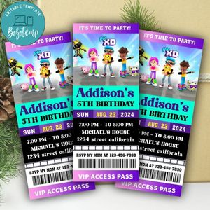 Pk-xd Ticket Invitation Customizable Template Instant Download