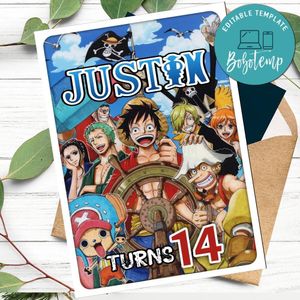 One piece Personalized Birthday Card