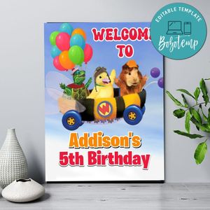 Wonder Pets Birthday Welcome Sign Digital File Printable Instant Download