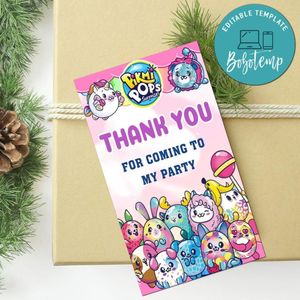 Pikmi Pops Thank You Tag Customizable Template To Print At Home Instant Download