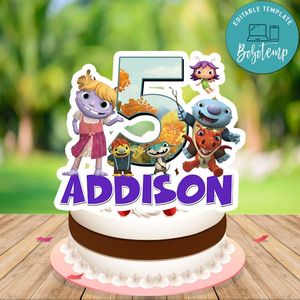 WallyKazam Cake Topper Template Printable Instant Download