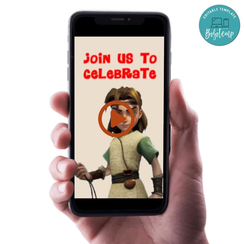 A Giant Adventure Birthday Video Invitation Digital Template Customizable Instant Download